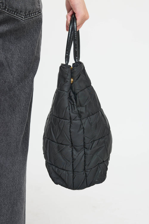 Prada Nylon Naplak Bomber Tote Bag