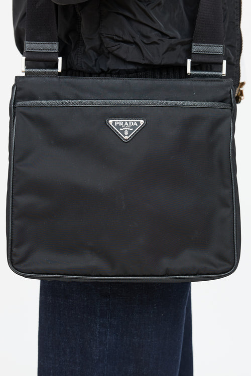 Prada Tessuto Saffiano Crossbody Bag