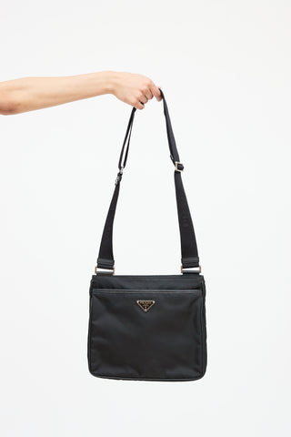 Prada Tessuto Saffiano Crossbody Bag