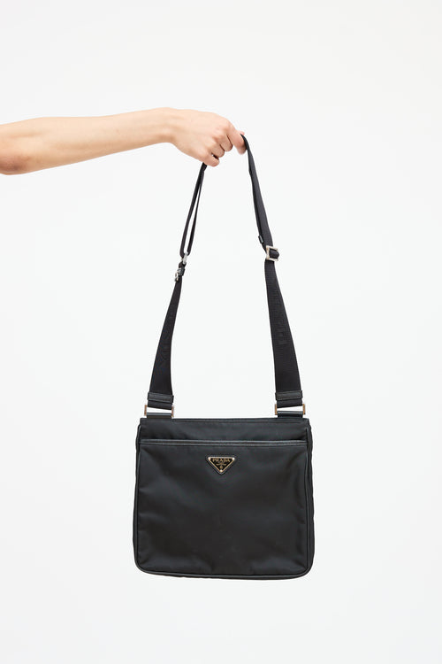 Prada Tessuto Saffiano Crossbody Bag