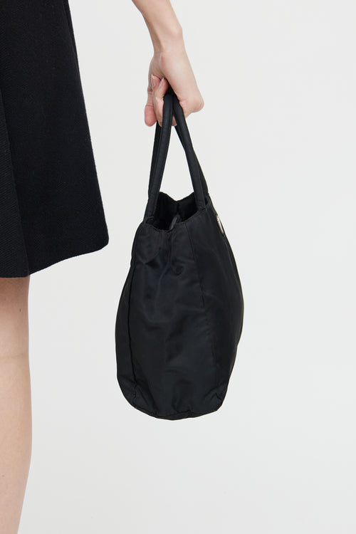 Prada Black Tessuto Small Tote Bag