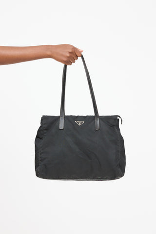 Prada Nylon Contrast Stitch Tote