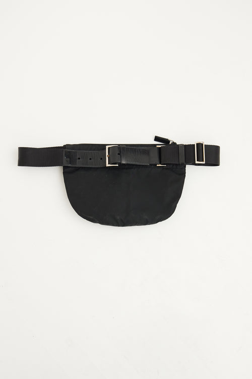 Prada Black Tessuto Nylon Belt Bag