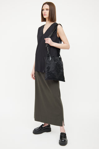Prada Black Tessuto & Passama Drawstring Bag