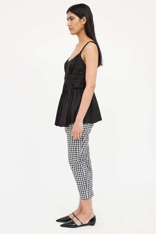 Prada Ruched Sleeveless Zip Top