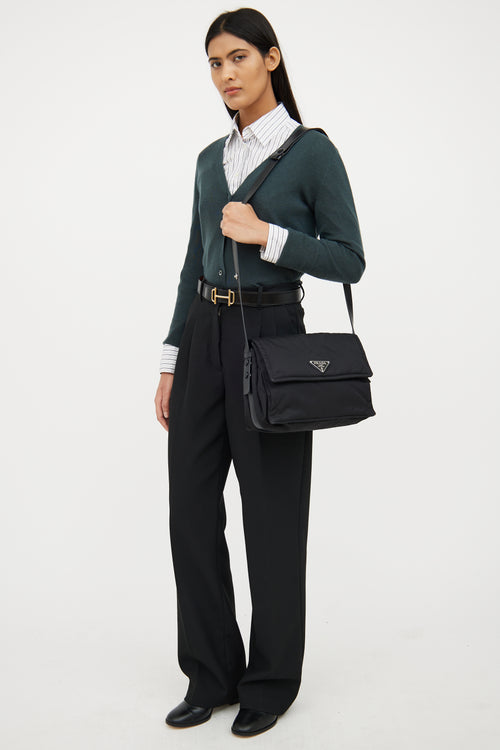 Padded Re-Nylon Traveller Shoulder Bag