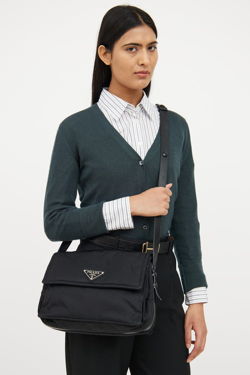 Padded Re-Nylon Traveller Shoulder Bag