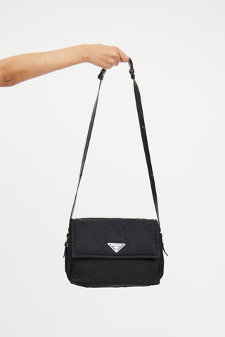 Padded Re-Nylon Traveller Shoulder Bag
