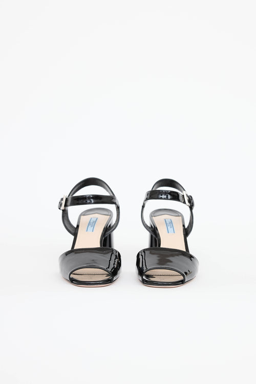 Prada Patent Heel Sandal