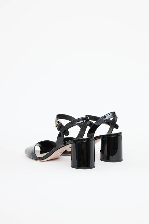 Prada Patent Heel Sandal
