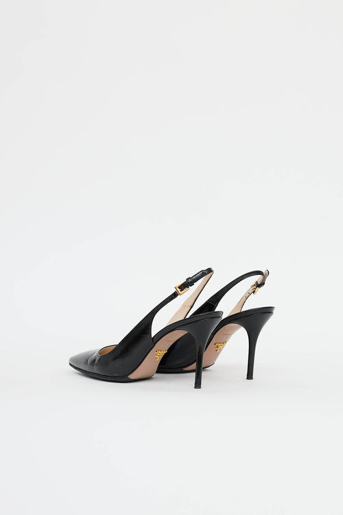 Prada Saffiano Slingback Pump