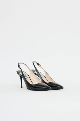 Prada Saffiano Slingback Pump