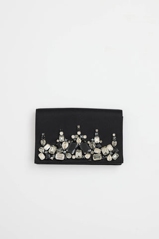 Prada Satin Crystal Clutch