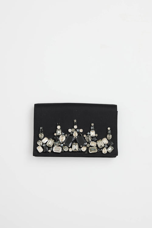 Prada Satin Crystal Clutch