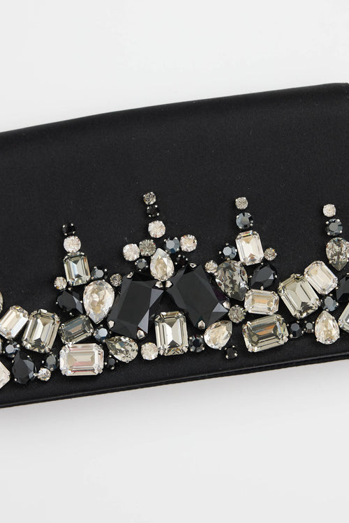 Prada Satin Crystal Clutch