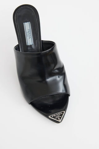 PradaLogo High Heel Sandal