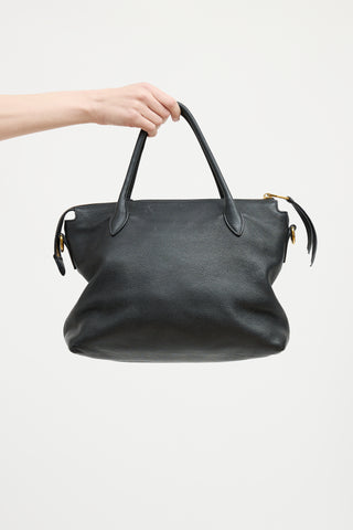 Prada Black Vitello Daino 2Way Bag