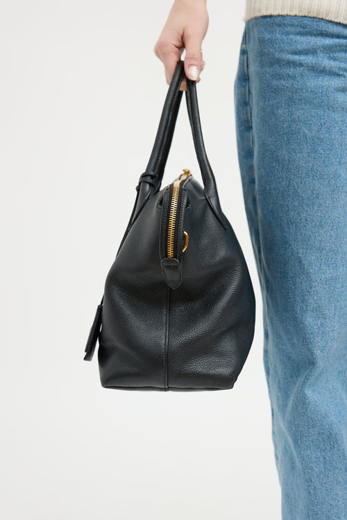 Prada Black Vitello Daino 2Way Bag