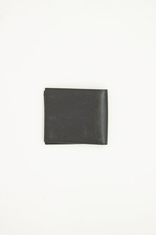 Prada Black Leather Vitello Bi-Fold Wallet