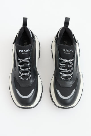 Prada Leather Pegasus Sneaker