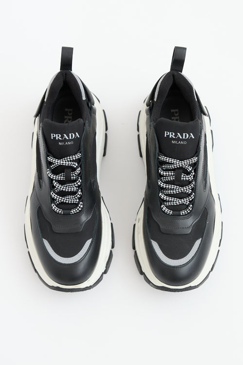 Prada Leather Pegasus Sneaker