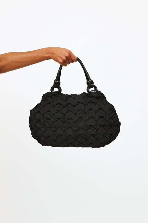 Prada Black Nylon Woven Bag