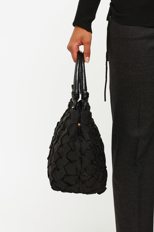 Prada Black Nylon Woven Bag