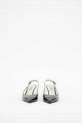 Prada Black Patent Slingback Heel