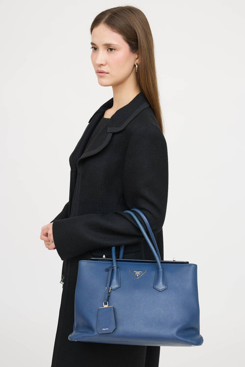 Prada Saffiano Twin Tote Bag