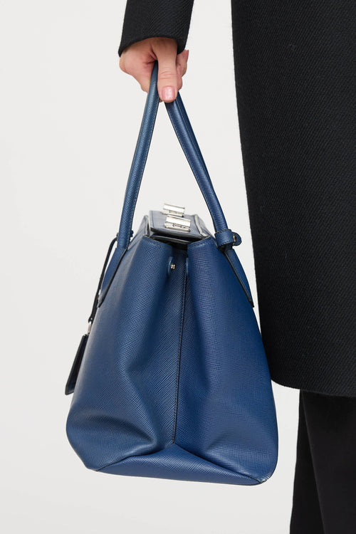 Prada Saffiano Twin Tote Bag