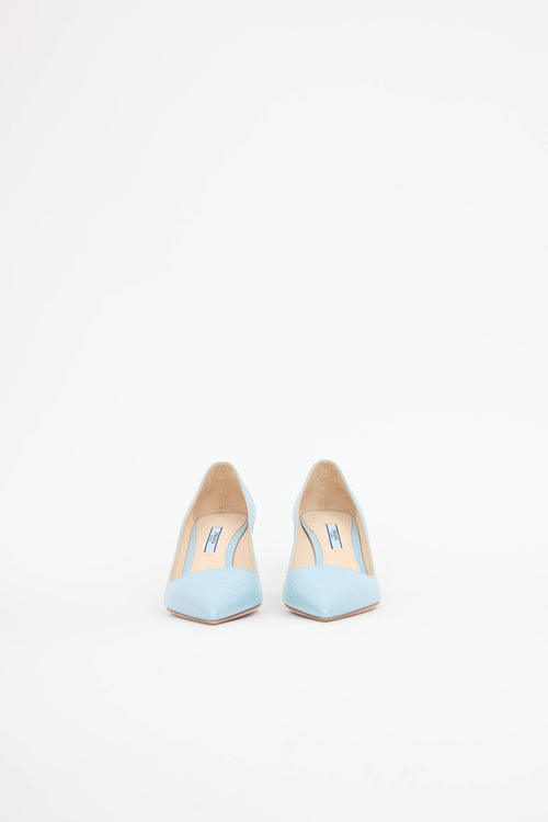 PradaCroc Embossed Pump