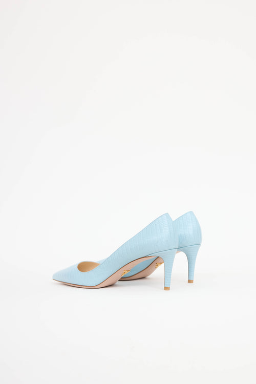 PradaCroc Embossed Pump