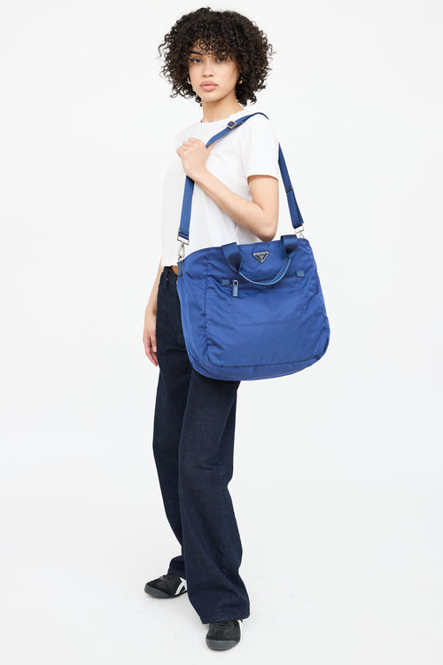 Prada Nylon Tessuto Shopping Tote Bag