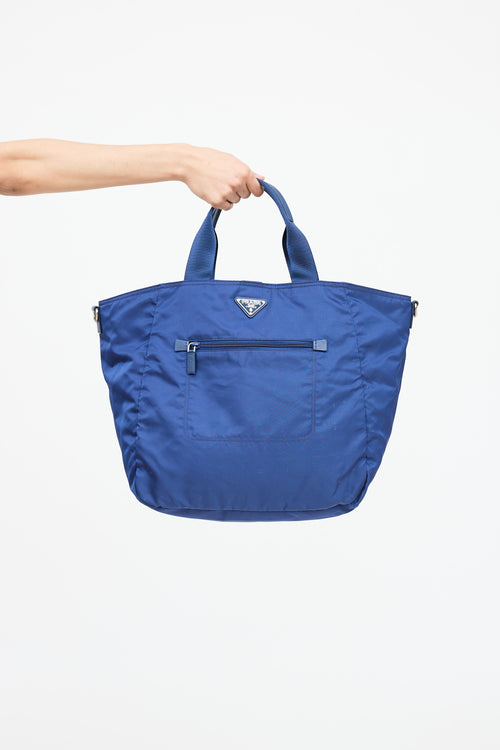 Prada Nylon Tessuto Shopping Tote Bag