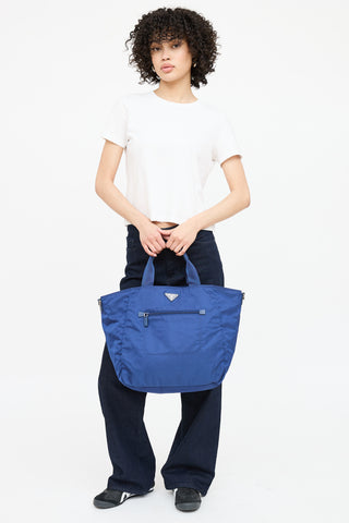 Prada Nylon Tessuto Shopping Tote Bag
