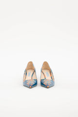 Prada Floral Saffiano Pump