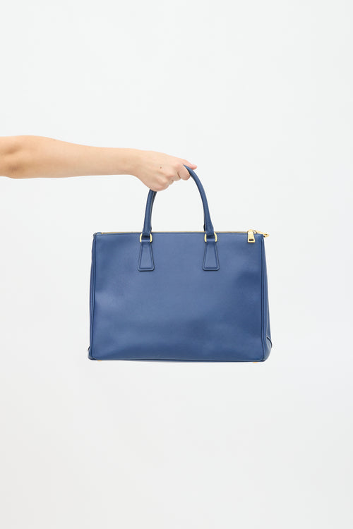 Prada Blue Saffiano Leather Galleria Bag