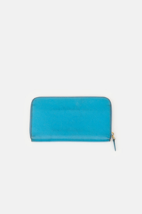 Prada Saffiano Leather Zip Wallet