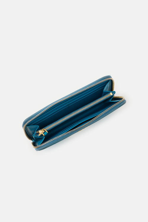 Prada Saffiano Leather Zip Wallet