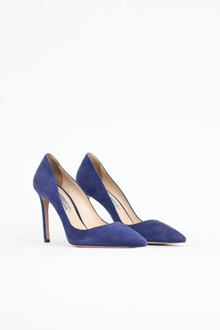 Prada Suede Pointed Toe Pump