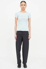 Prada Sport Nylon Logo Short Sleeve Top