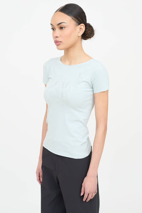 Prada Sport Nylon Logo Short Sleeve Top