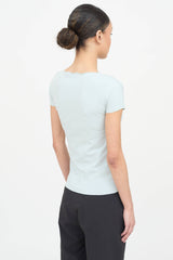Prada Sport Nylon Logo Short Sleeve Top