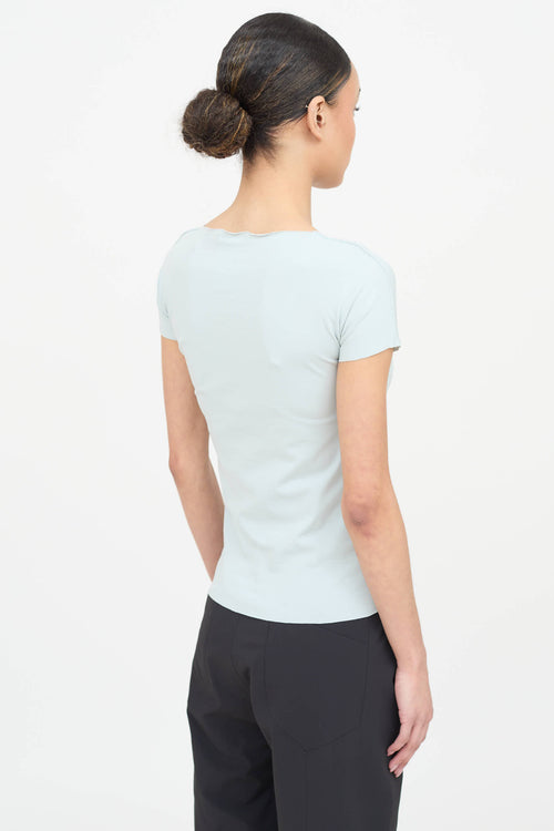 Prada Sport Nylon Logo Short Sleeve Top