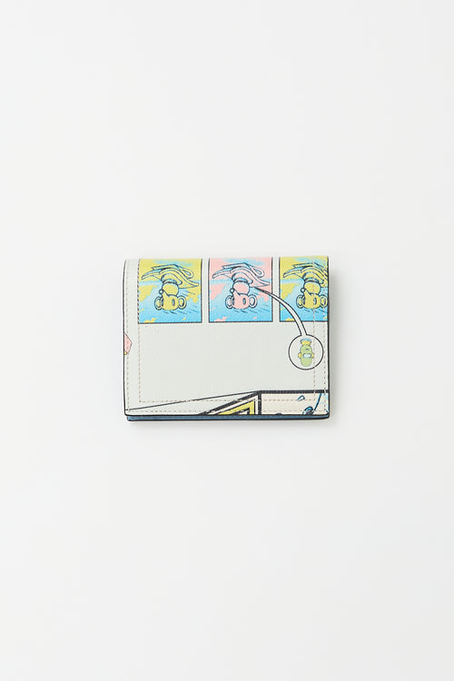 Prada Blue & Multicolour Leather Comic Strip Wallet