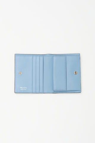 Prada Blue & Multicolour Leather Comic Strip Wallet