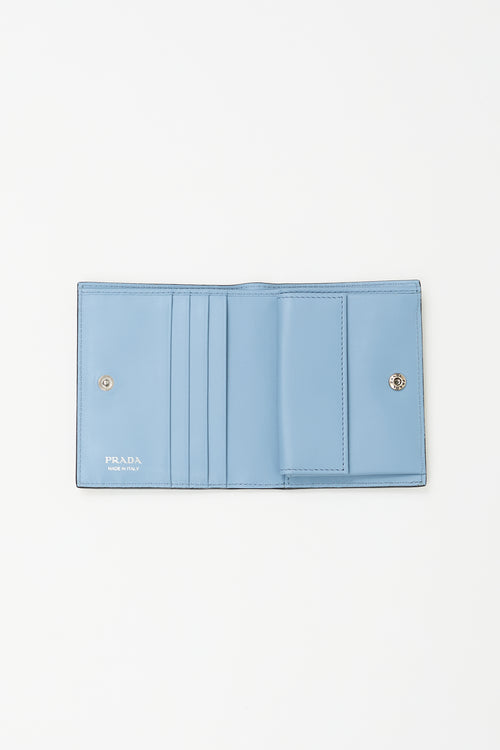 Prada Blue & Multicolour Leather Comic Strip Wallet