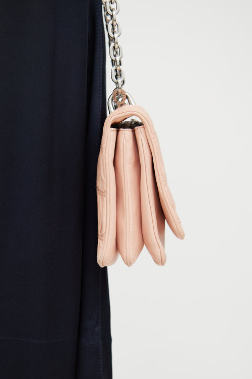 Prada Pink Nappa Gaufre Leather Chain Bag