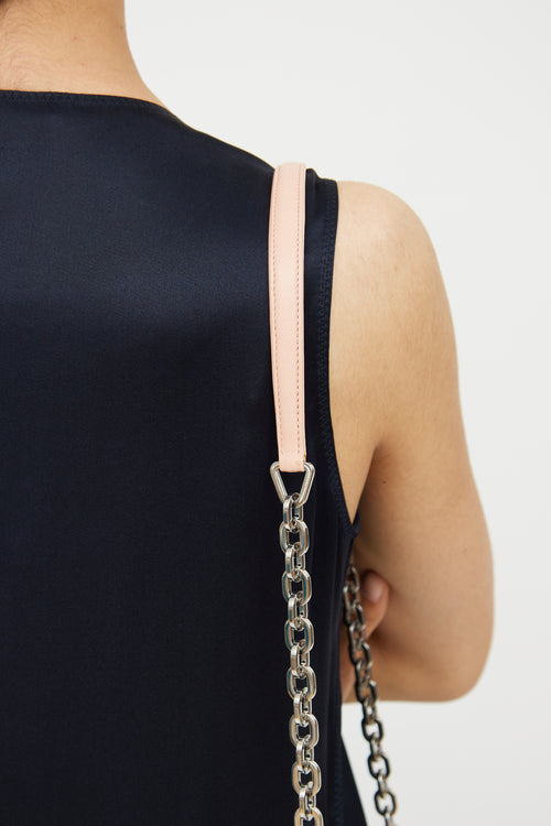 Prada Pink Nappa Gaufre Leather Chain Bag