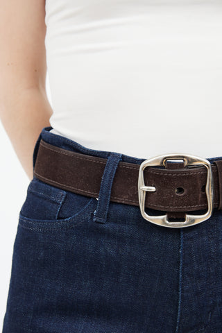 Brown Suede Belt